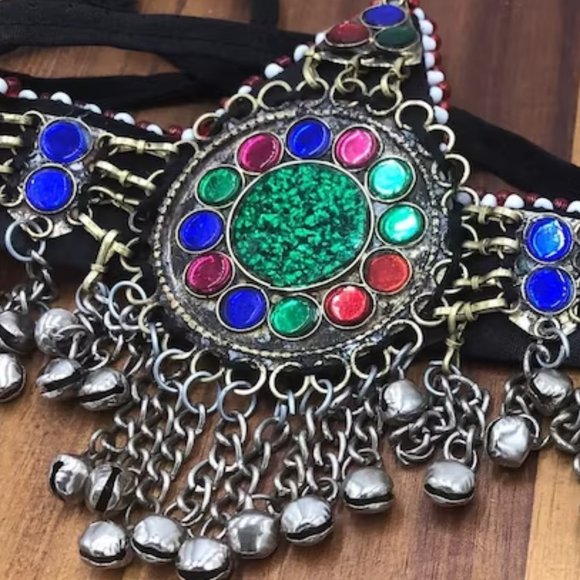 Afghan Kuchi Bells Matha Patti, Headpiece, Hair Jewelry - Picture 5 of 6